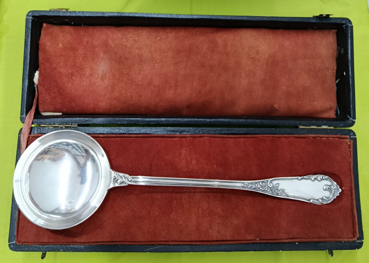 Silver Ladle, Minerve Hallmark, Silversmith Victor Boivin-photo-4