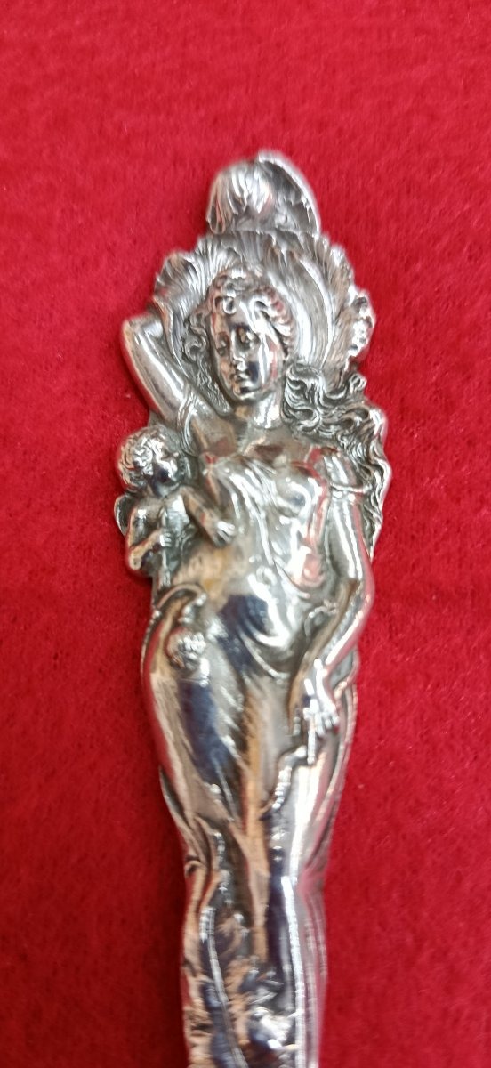 " Love Disarmed " Spoon Reed & Barton ,1905 Sterling Silver-photo-2