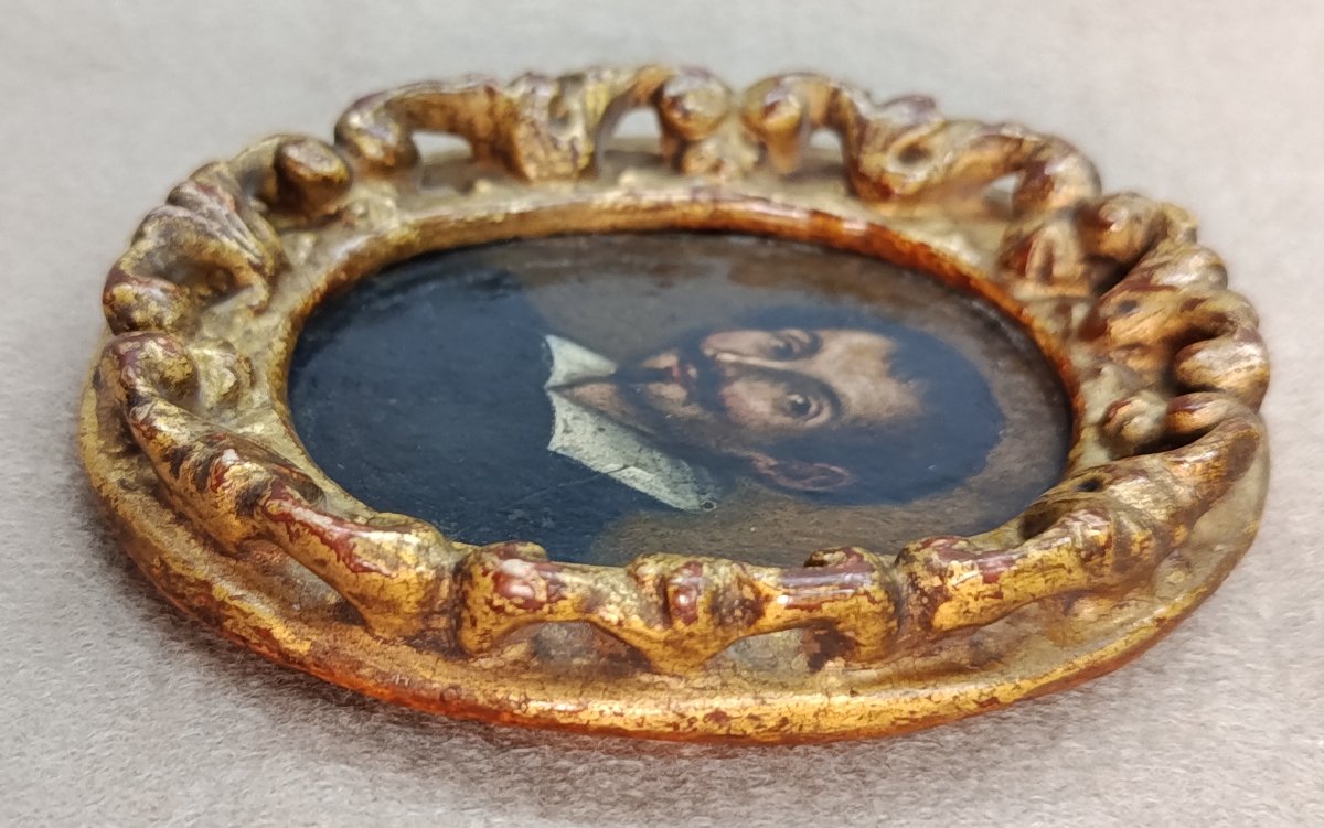 18th-century Miniature Portrait Of A Man On Copper-photo-3