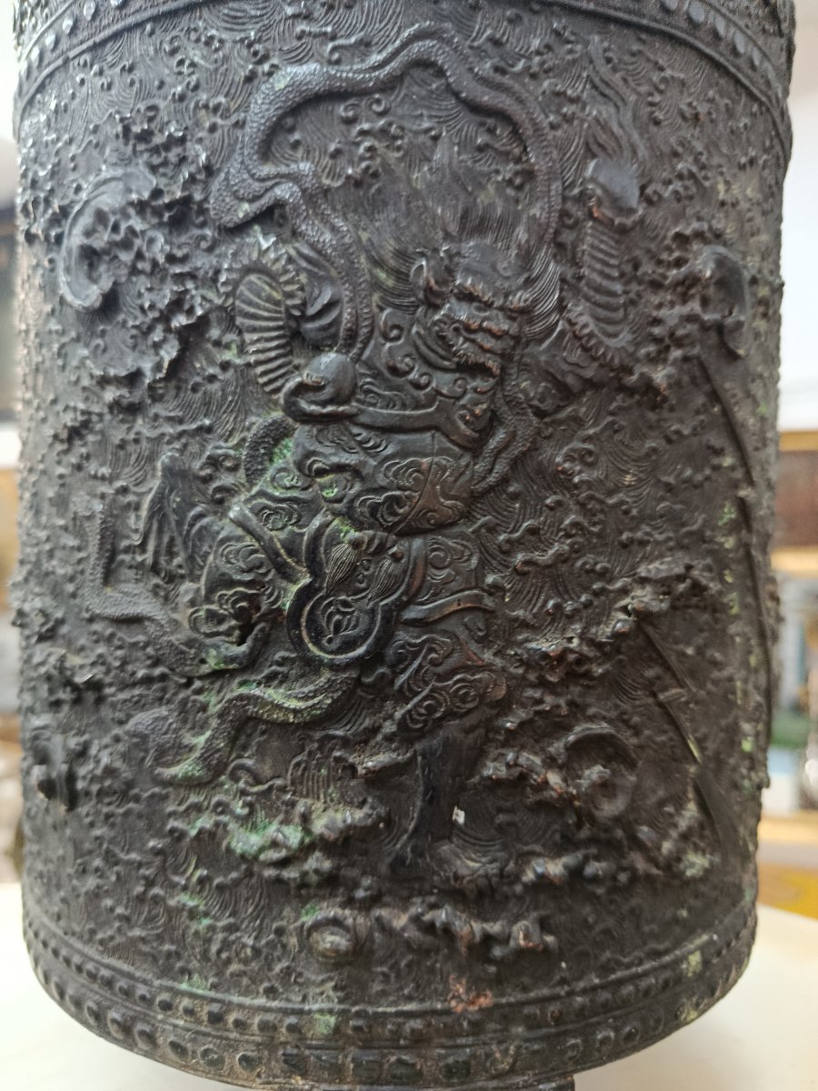 Seau à eau en Bronze Japon XIX-photo-4