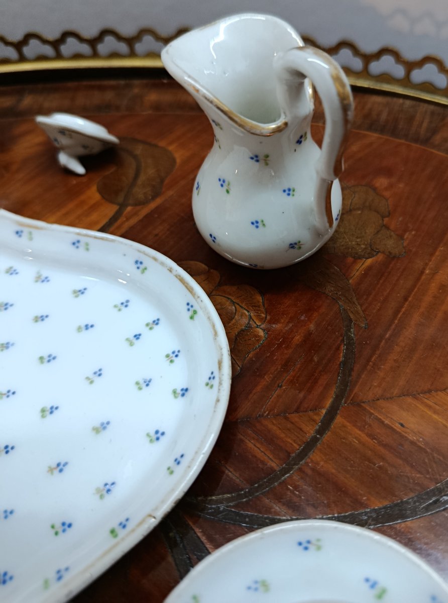 19th-century Miniature Parisian Porcelain Coffee Set-photo-3