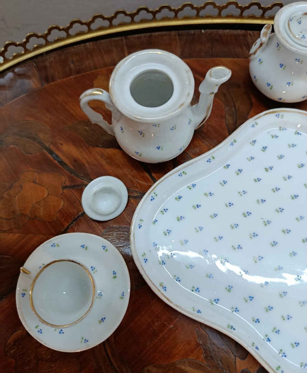 19th-century Miniature Parisian Porcelain Coffee Set-photo-4