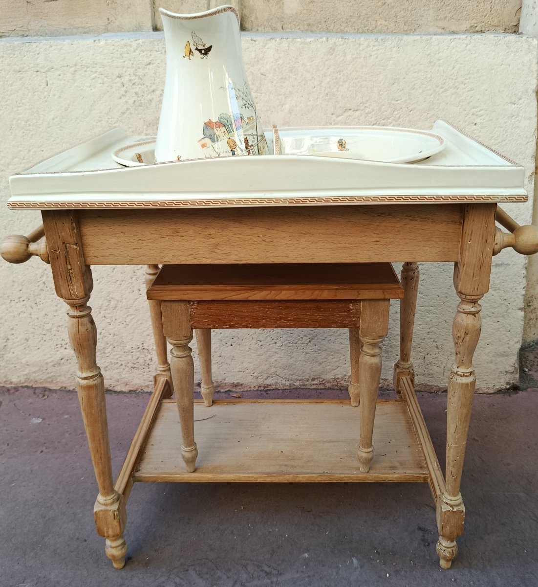 Children's Vanity Set, Sarreguemines, Early 20th Century-photo-2