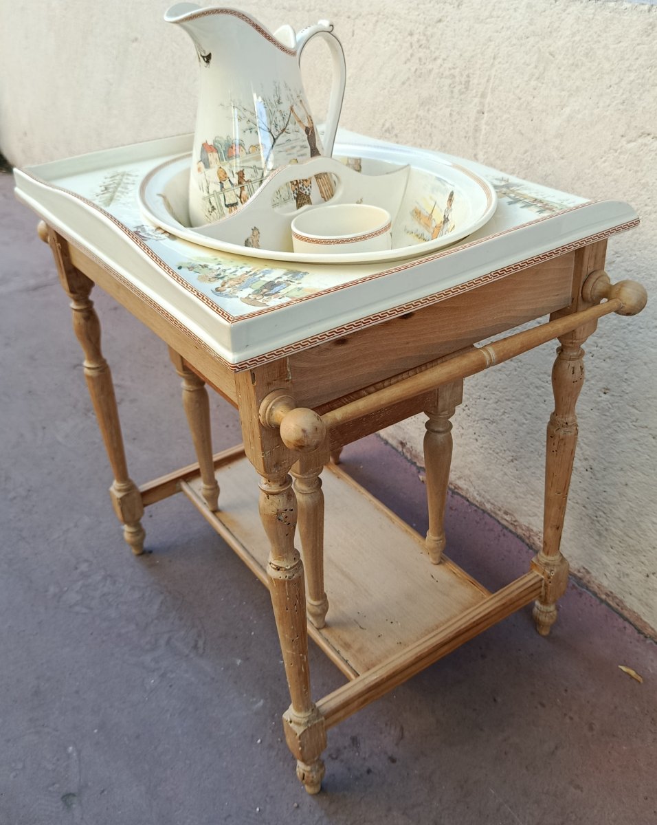 Children's Vanity Set, Sarreguemines, Early 20th Century