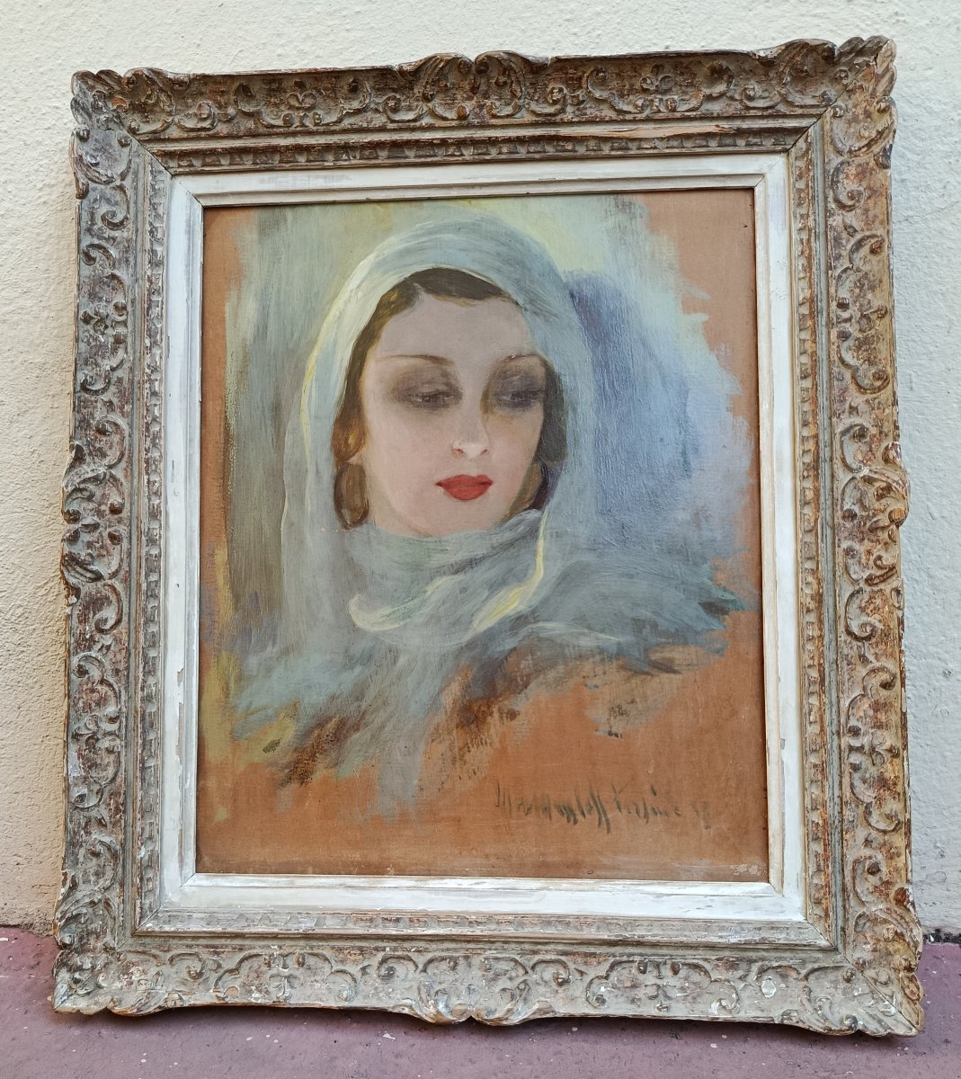" Femme à l' étole " de Pala Massimila de Massloff - Tardieu-photo-2