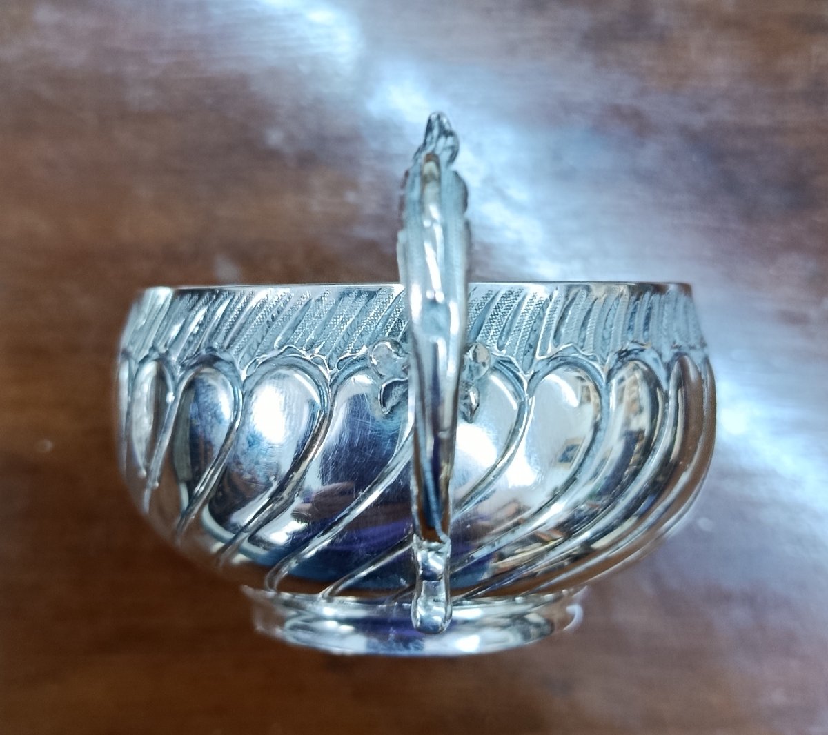Petite tasse et sa sous-tasse en Argent XIX-photo-2