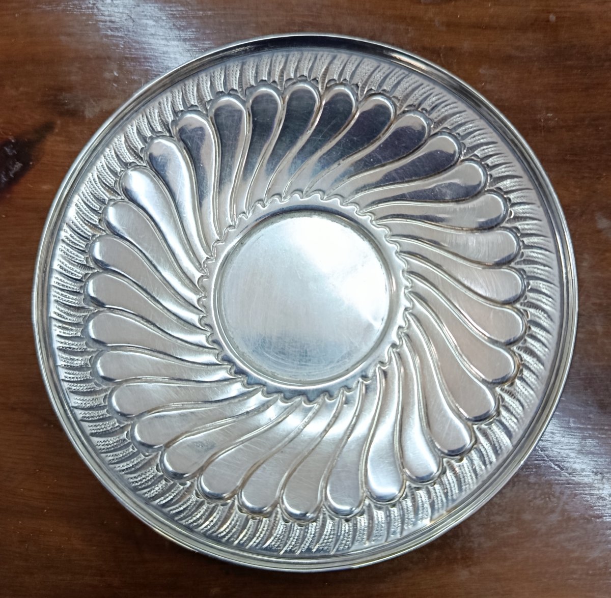 Petite tasse et sa sous-tasse en Argent XIX-photo-3