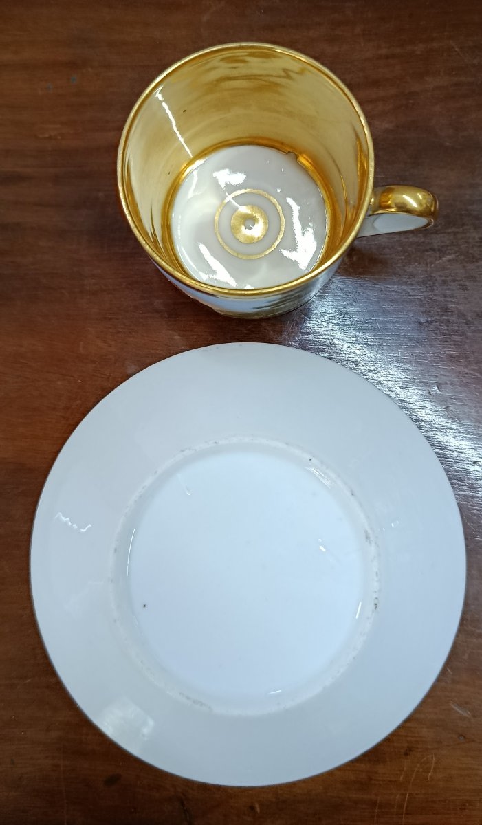 " Danseurs " paire de tasses litron Paris XIX-photo-8