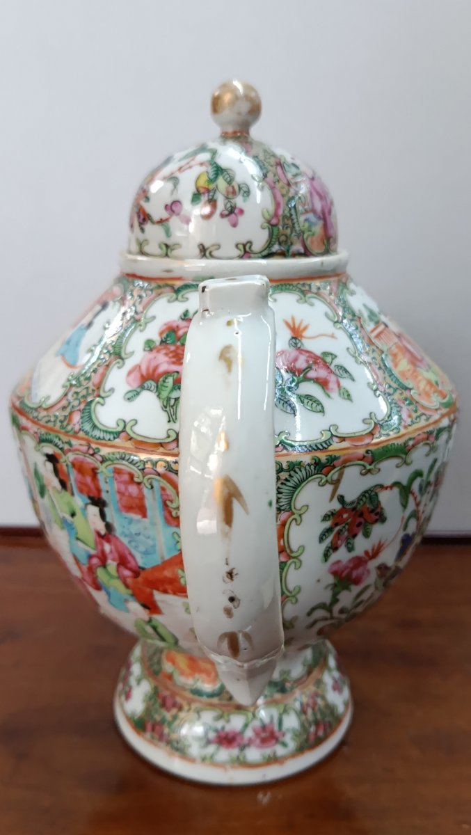 Verseuse Porcelaine de Canton XIX Chine -photo-1