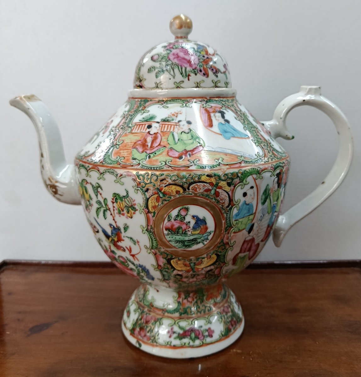 Verseuse Porcelaine de Canton XIX Chine 