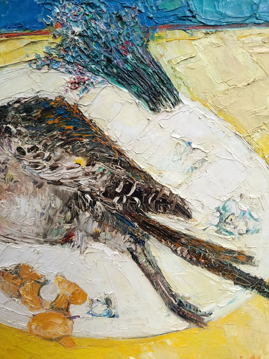 Bernard Lorjou, "partridge," Oil On Canvas, XX-photo-3