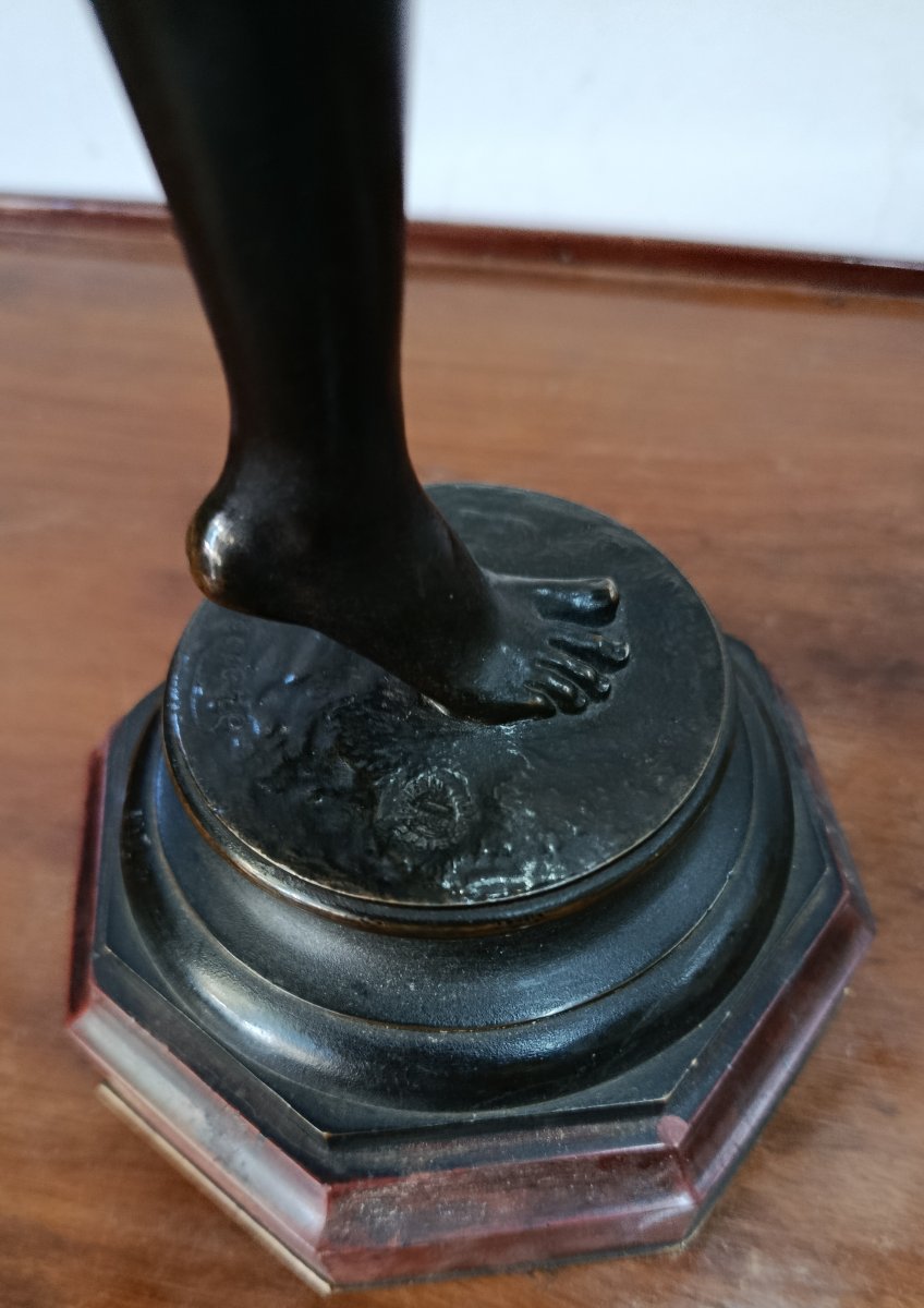 Alexandre Falguière, "diane The Huntress," Bronze, 19th Century-photo-5