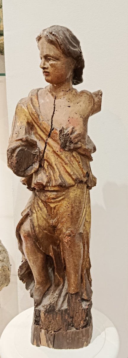 "Saint " sculpture en bois XVII / XVIII ème -photo-1