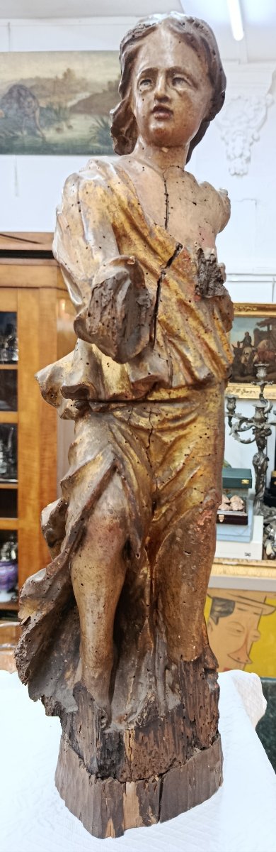 "Saint " sculpture en bois XVII / XVIII ème 