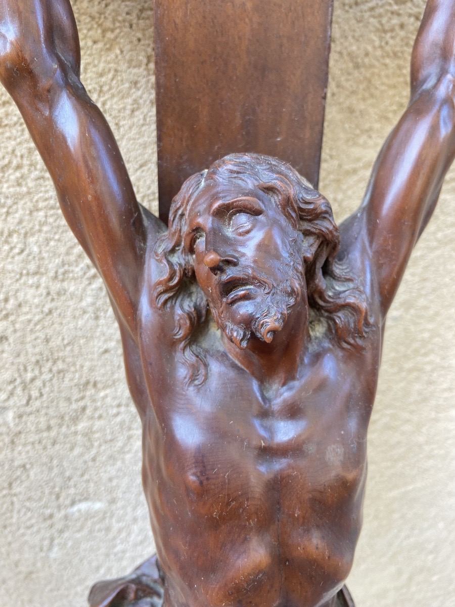 Christ On The Cross, Made Of Bagard Wood, 18th Century-photo-4