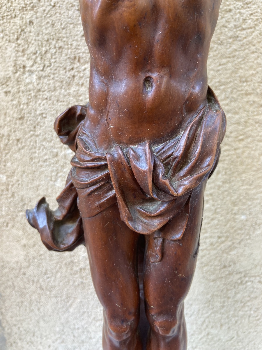 Christ On The Cross, Made Of Bagard Wood, 18th Century-photo-4