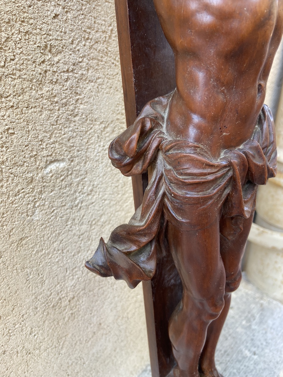 Christ On The Cross, Made Of Bagard Wood, 18th Century-photo-6