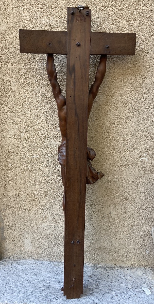 Christ On The Cross, Made Of Bagard Wood, 18th Century-photo-8