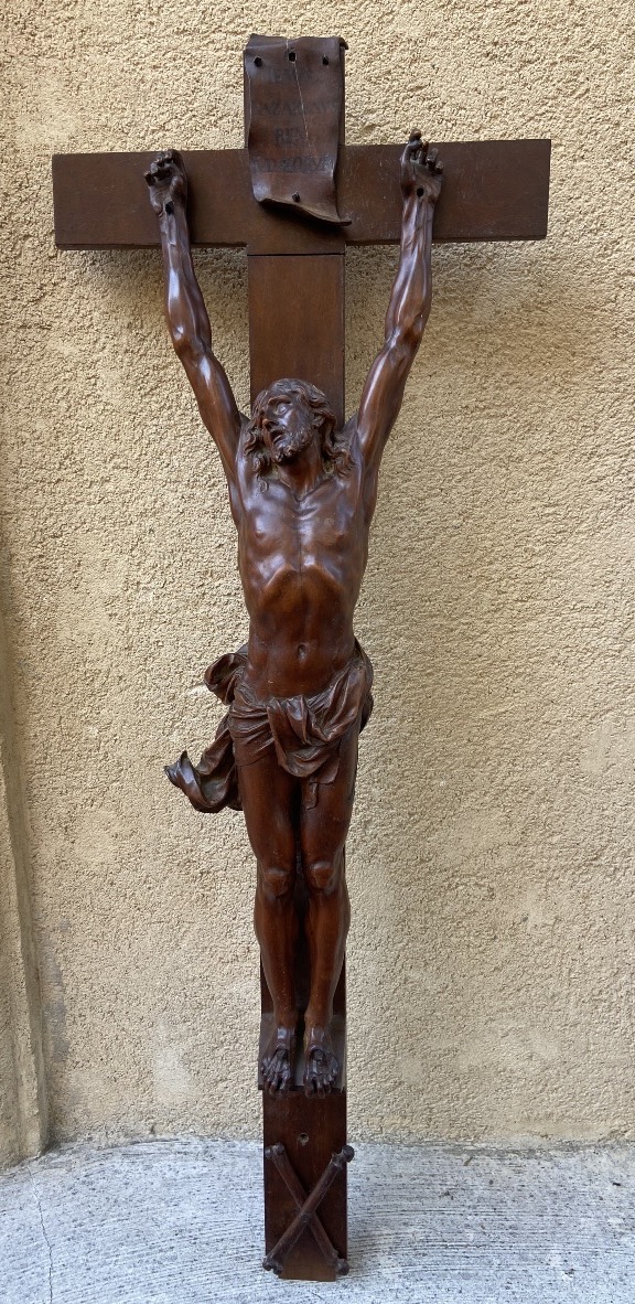 Christ On The Cross, Made Of Bagard Wood, 18th Century