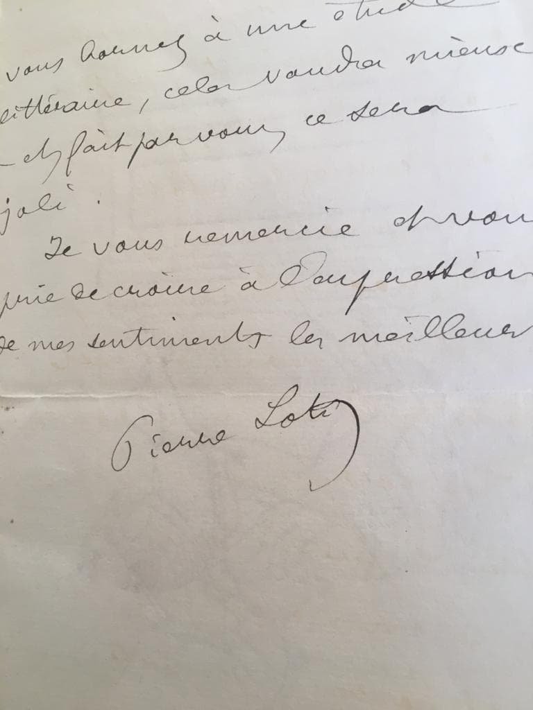 Handwritten Letter Pierre Loti-photo-2