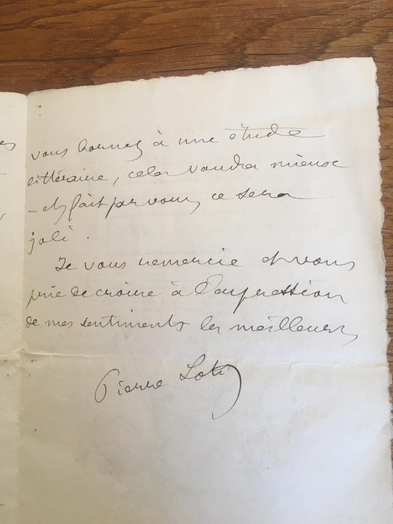 Lettre Manuscrite Pierre Loti-photo-3