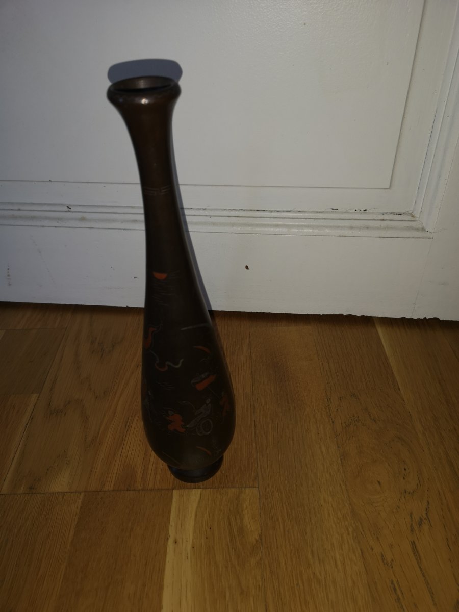 Vase En Bronze Extrême Orient -photo-2