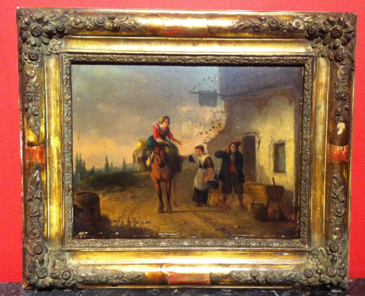 "scene d'Auberge" Nineteenth Century Dutch School