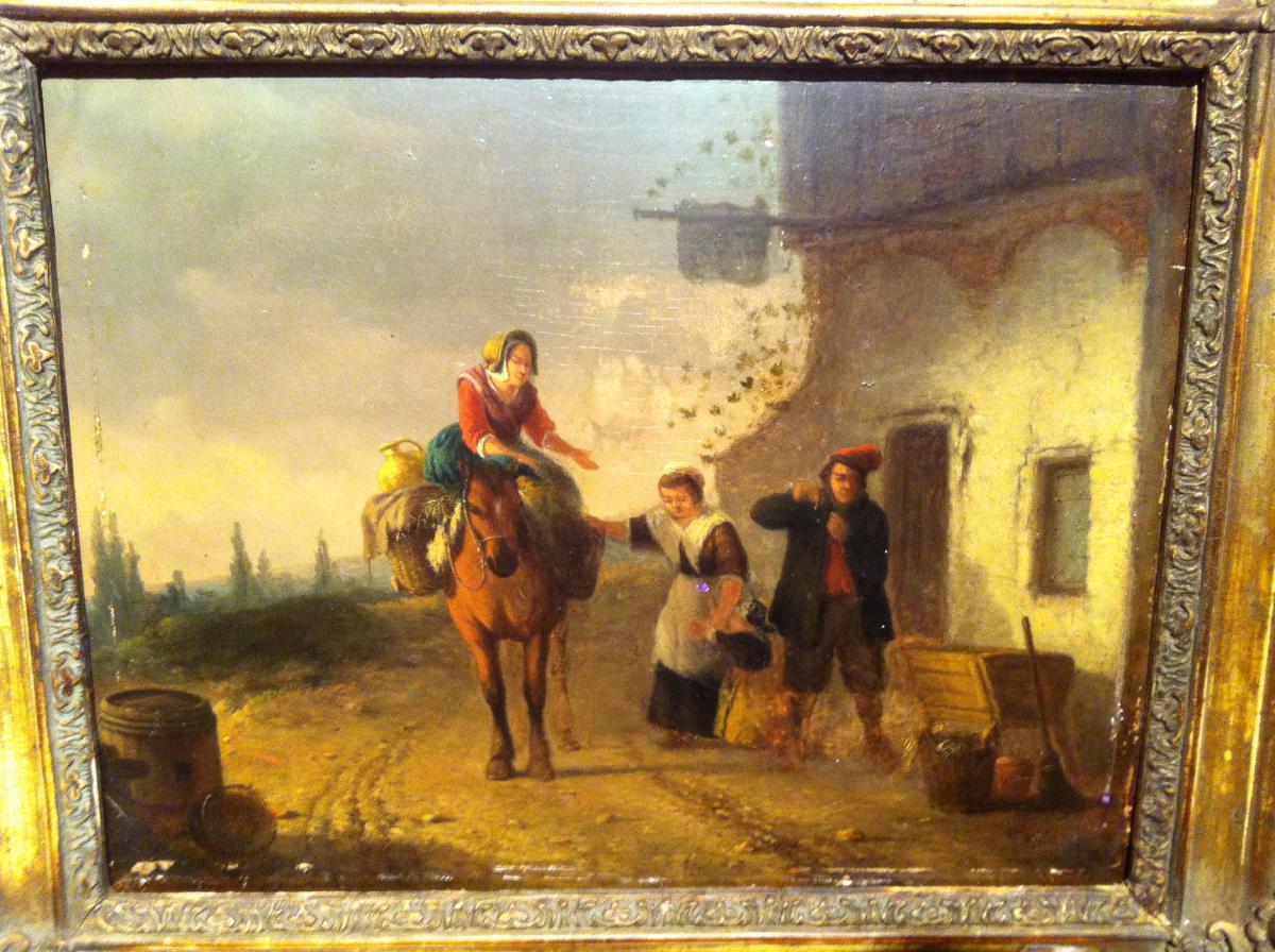 "scene d'Auberge" Nineteenth Century Dutch School-photo-4