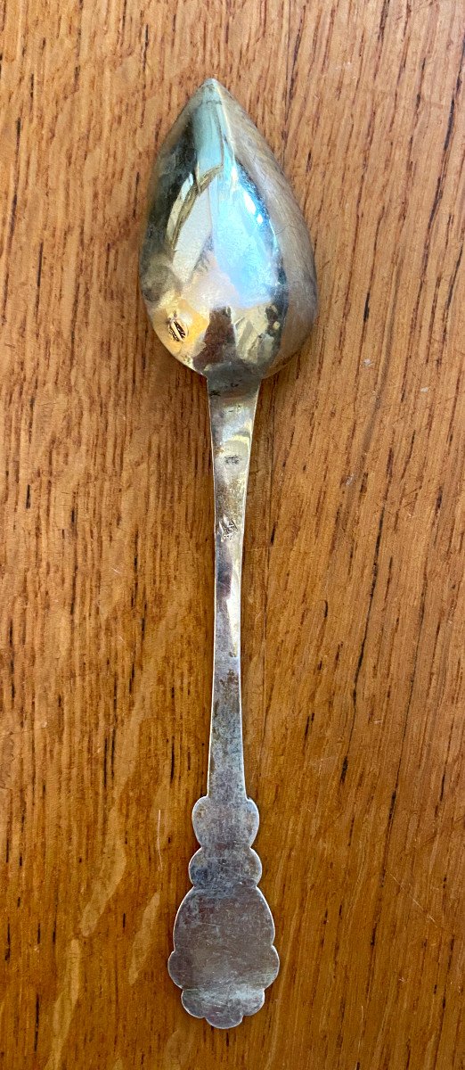 12 Small Spoons Vermeil Hallmark Miverve Nineteenth-photo-3