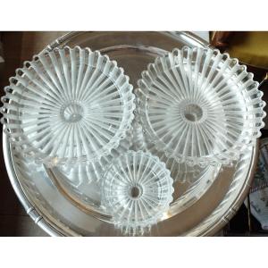 3 Baccarat Crystal Displays Or Fruit Bowls