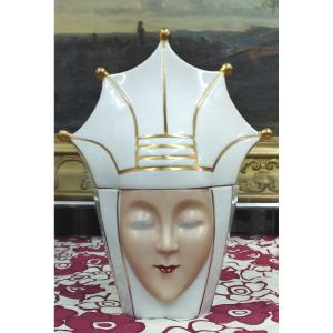 ROBJ Bonbonnière "Femme Couronnée" Art Déco