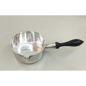 Petite casserole en Argent poinçon au coq XVIII ème 