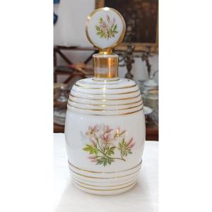 19th Century Opaline Barrel Bottle