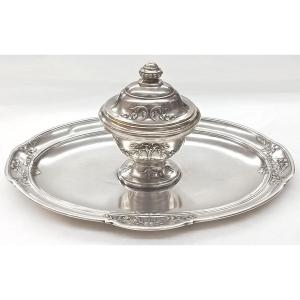 Encrier en argent  de style Louis XVI