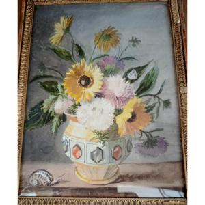 Bouquet Of Flowers In Watercolor XIX