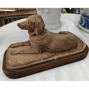 "setter" Hunting Dog Terracotta Sculpture Ar 1861