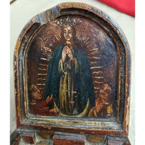 Quêteuse à offrandes en bois Espagne XVII ème