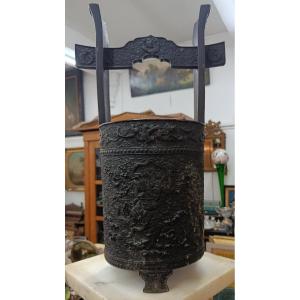 Seau à eau en Bronze Japon XIX