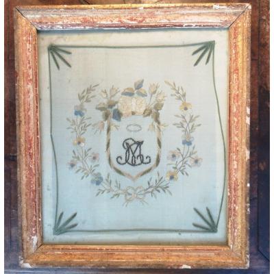 Embroidery Early Nineteenth Framed