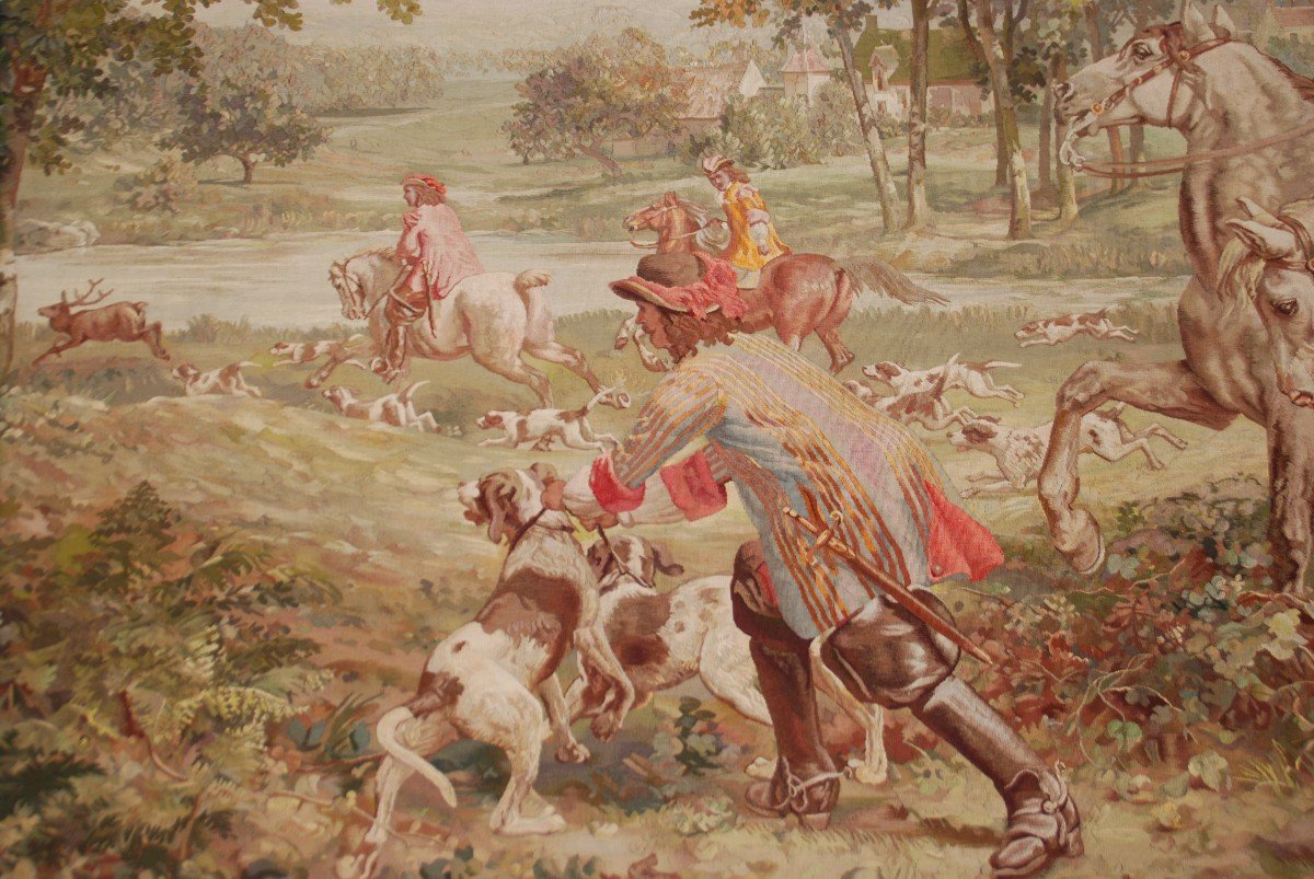 19th Century Tapestry "braquenié" 300cmx200cm-photo-4