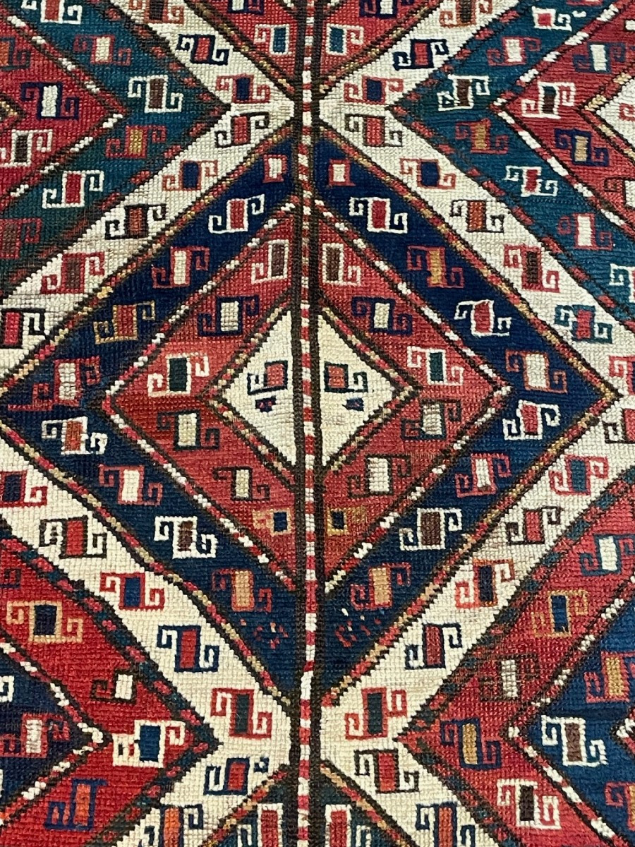 Antique "kazak" Rug 233cmx135cm-photo-2