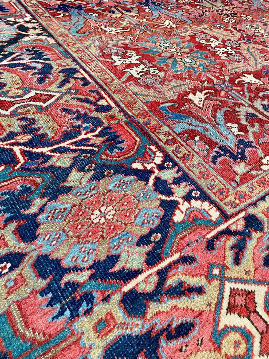 Old Carpet "heriz" 385cm X 285cm-photo-2