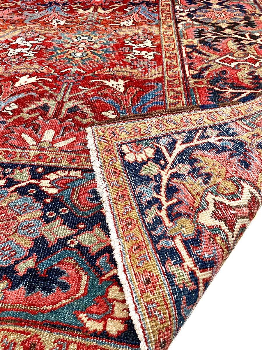 Old Carpet "heriz" 385cm X 285cm-photo-3