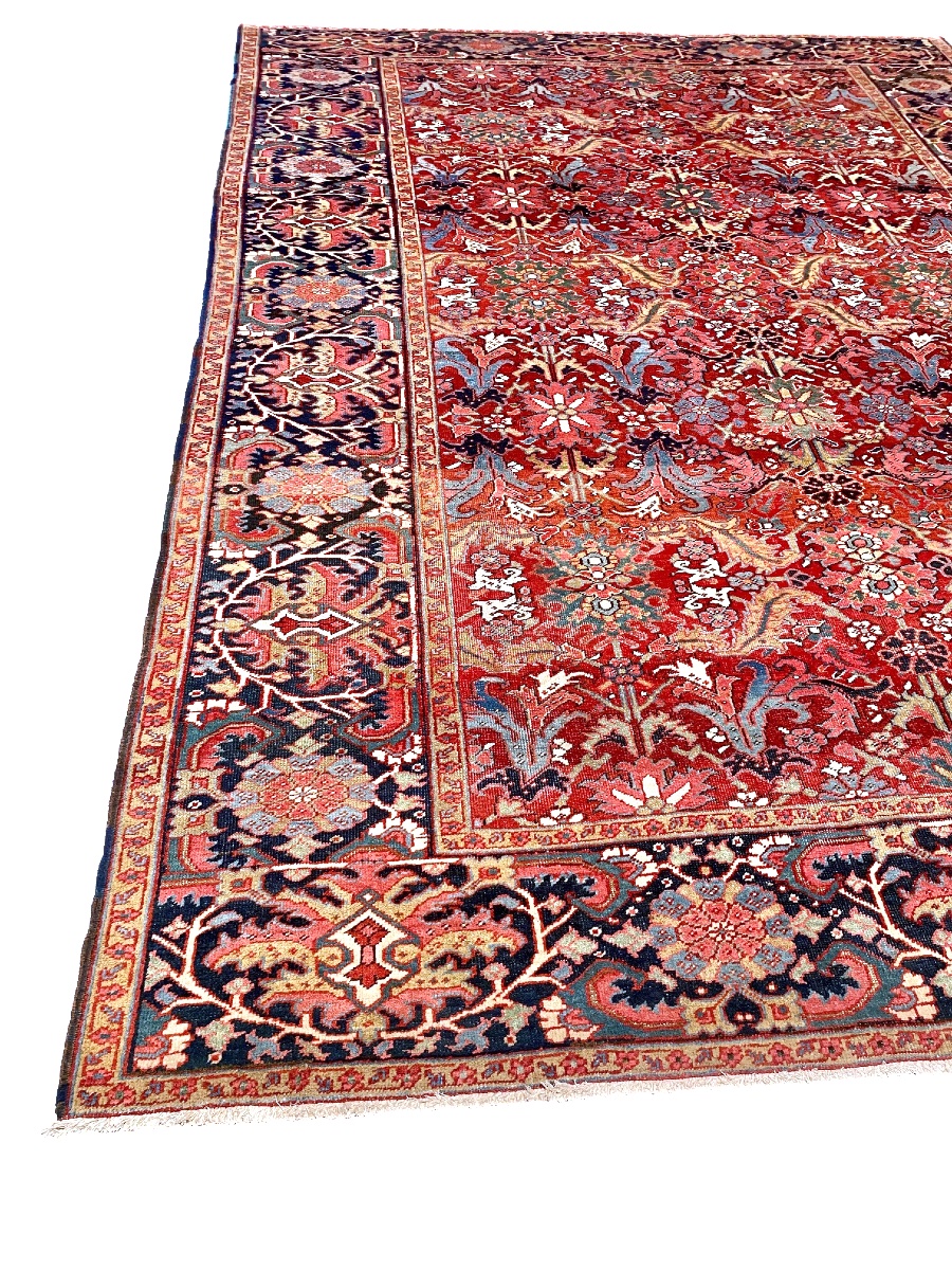 Old Carpet "heriz" 385cm X 285cm-photo-3