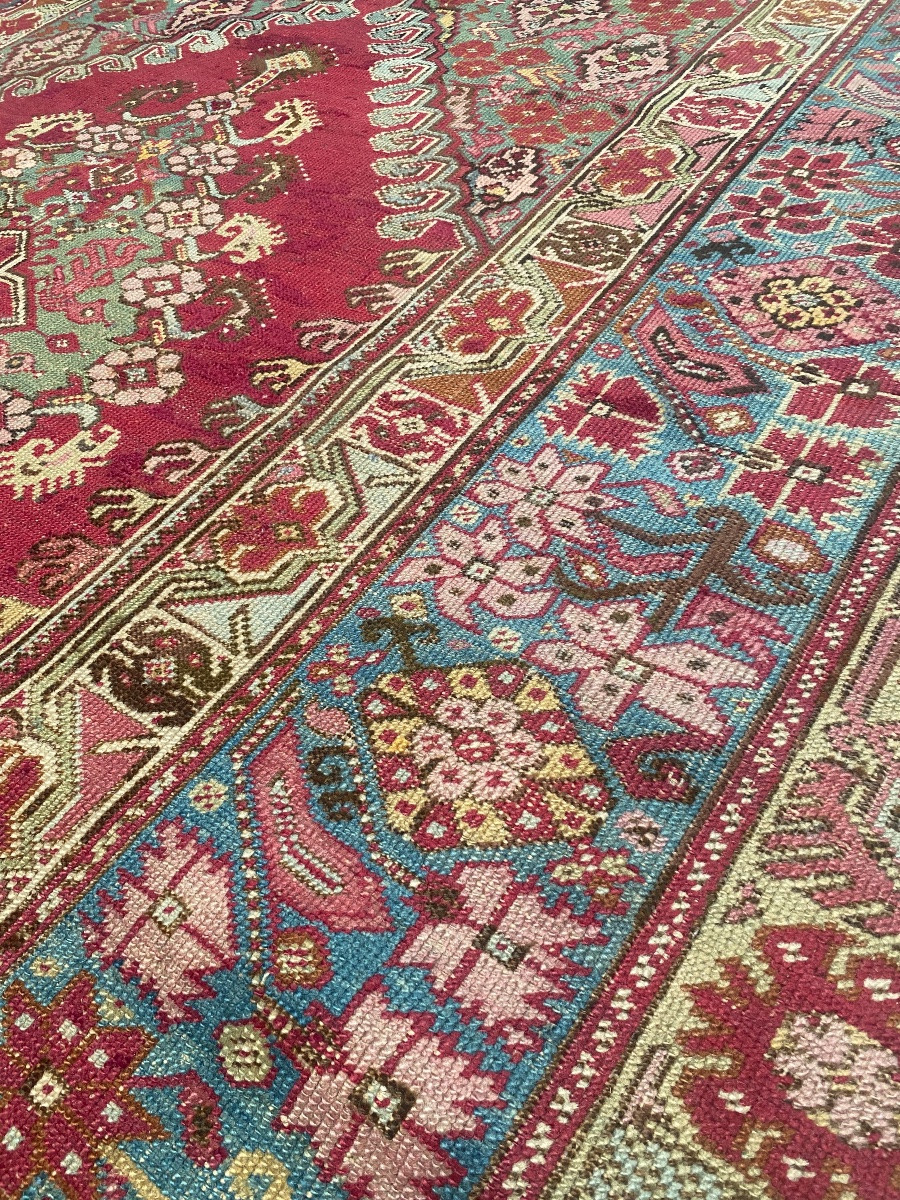 Antique Turkish Rug "yordès" 226cm X 181cm-photo-2