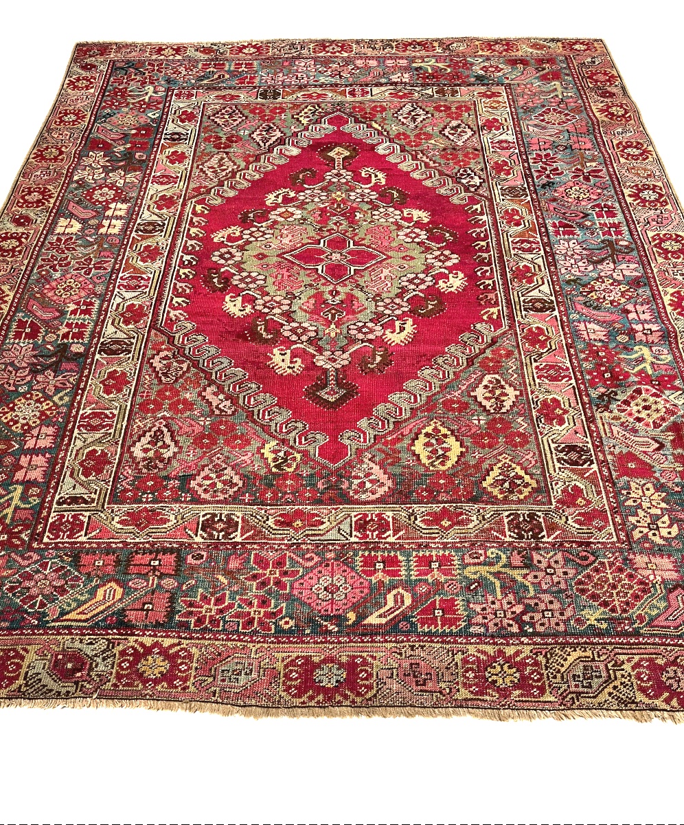 Antique Turkish Rug "yordès" 226cm X 181cm-photo-1