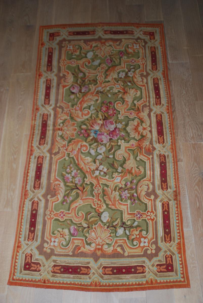 French Carpet Aubusson Nineteenth 240cmx120cm-photo-2