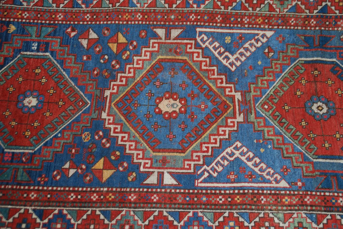 Old Carpet "kazak" 212cmx122cm-photo-2