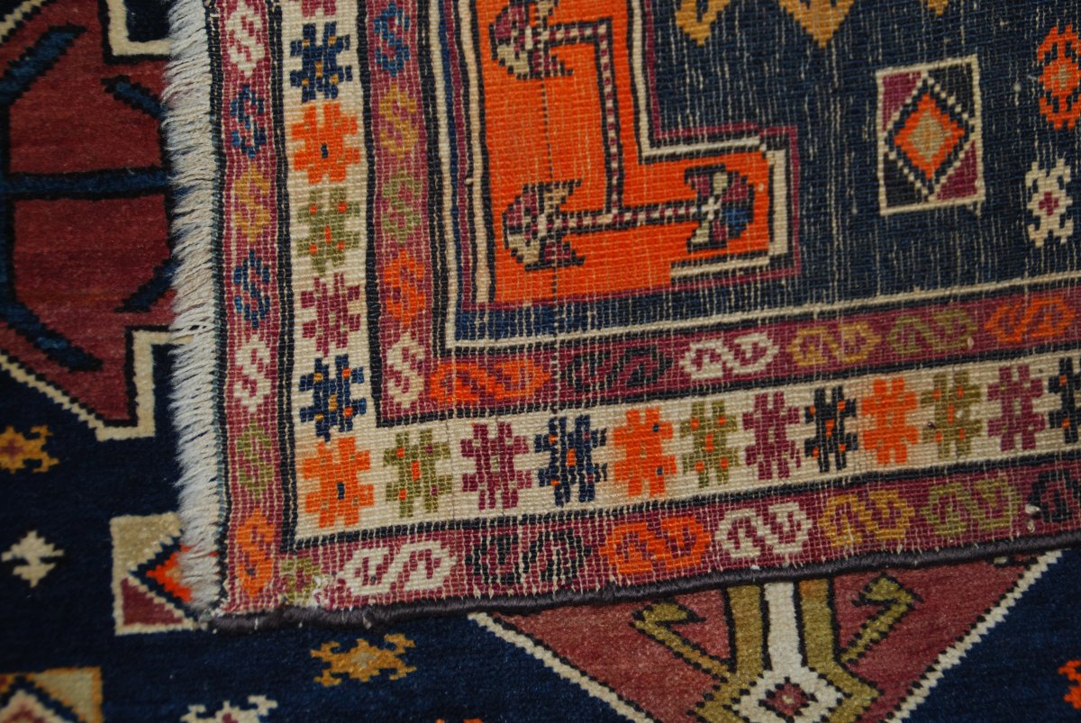 Old Carpet "kazak" 145cmx98cm-photo-2