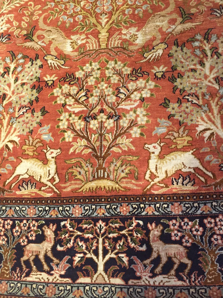 Tapis Kashmir En Soie 191cmx127cm-photo-3